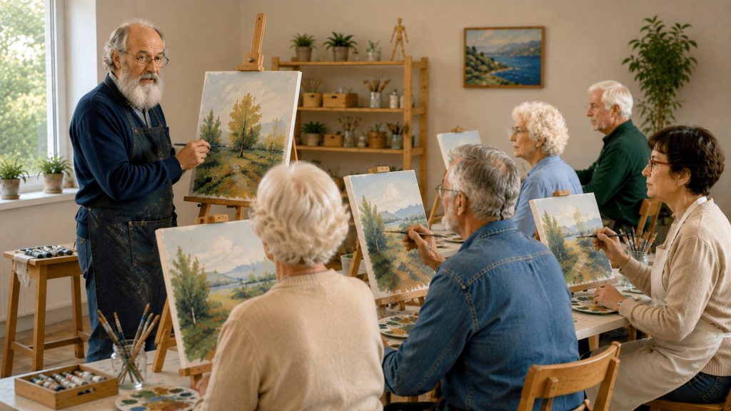 Da color a tu creatividad. Un espacio para descubrir la pintura, desarrollar tu expresión artística y disfrutar del proceso creativo en un ambiente cercano y participativo.