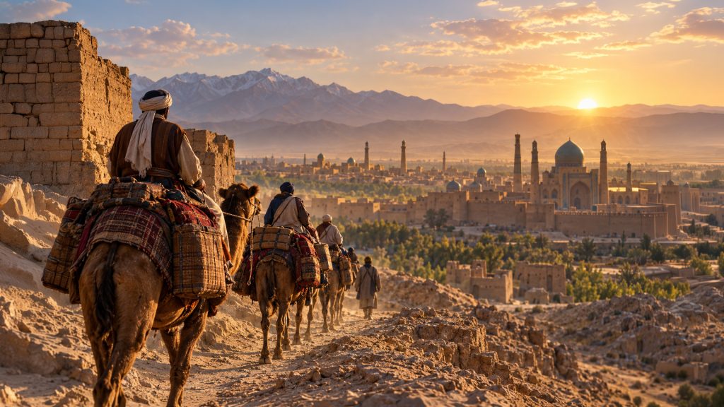 Un recorrido por los caminos, culturas, mercancías e ideas que conectaron durante siglos algunos de los grandes territorios de Asia, Europa y el Mediterráneo.