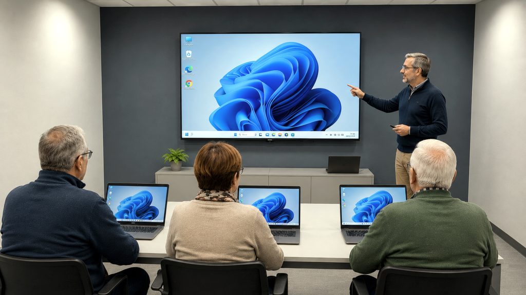 Más confianza con la tecnología. Un espacio práctico para aprender a utilizar el ordenador con mayor seguridad, resolver dudas y desenvolverse con autonomía en el entorno digital.